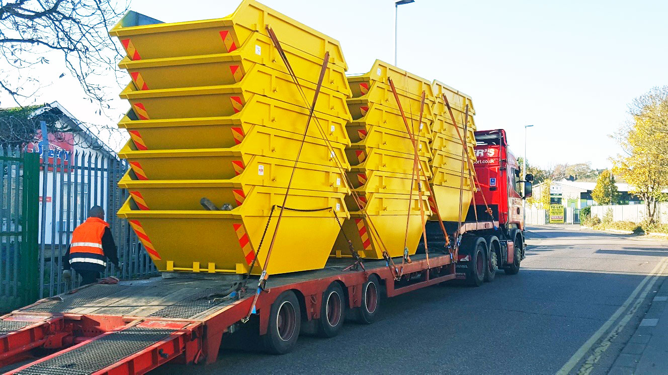 New skips being delivered to A.D.S Skip Hire